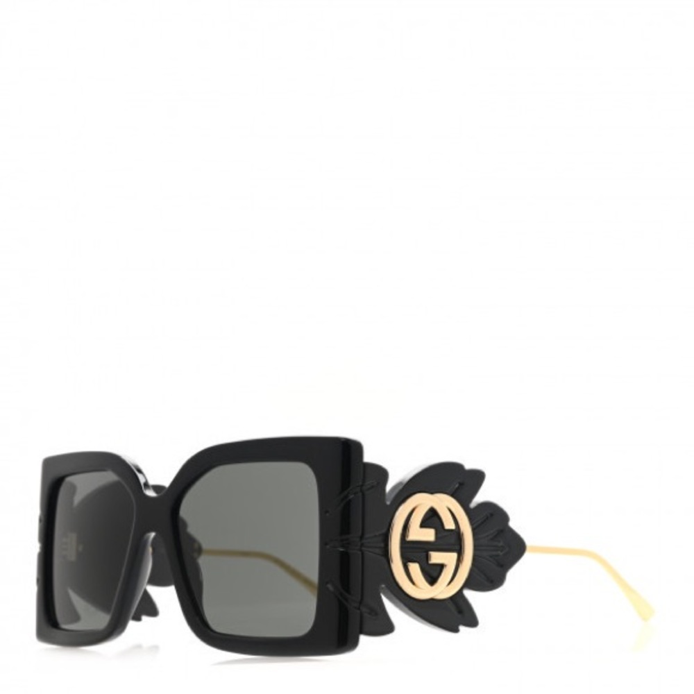 GUCCI Acetate Square Frame Wing Sunglasses GG0535S Black